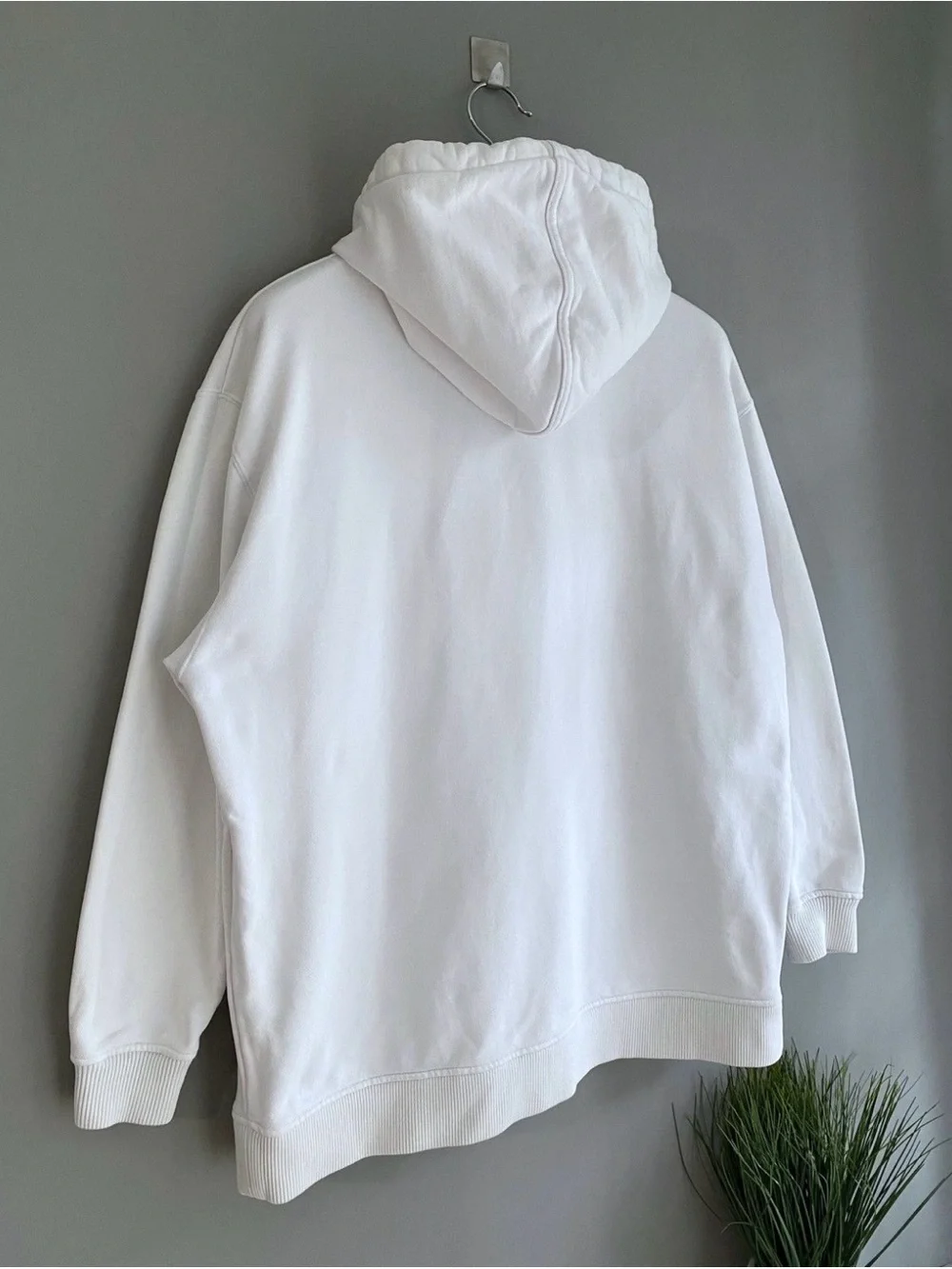 Jimmy Choo White Hoodie with Black Graphic Logo - Picture 6 of 10
